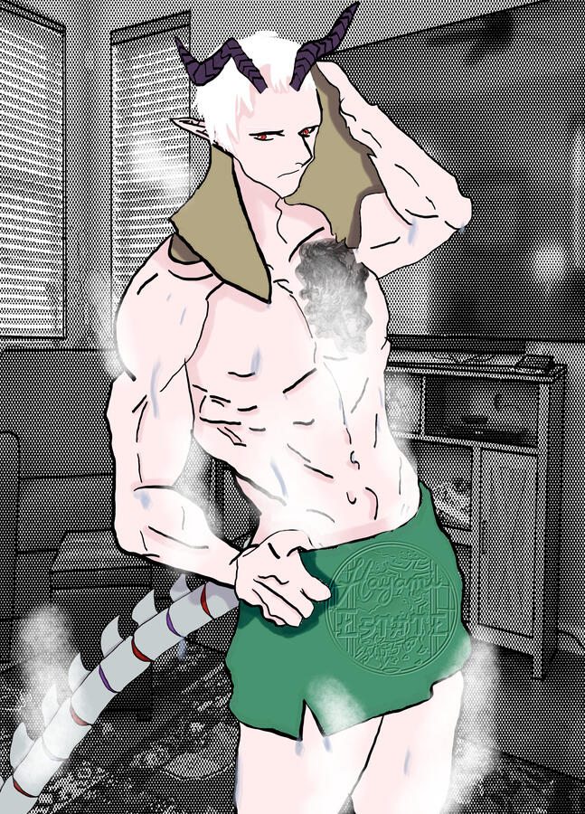 Ardeman out of the shower Ardeman out of the shower