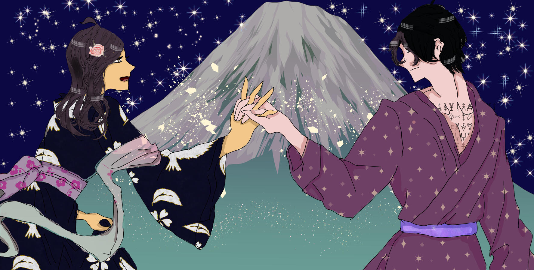 Mai and Ichiro at Mt. Fuji Mai and Ichiro at Mt. Fuji